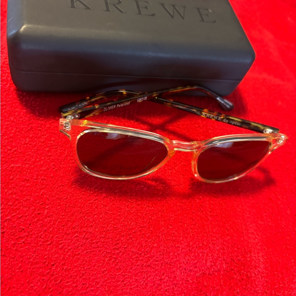KREWE Sunglasses with Clear and Tortoise Accents